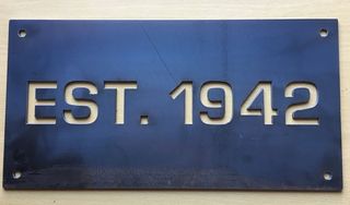House Numbers 2 2.5-3mm thick Corten Steel