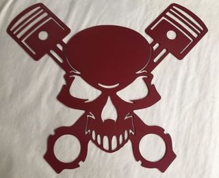 Piston Skull Garage Art
