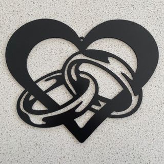 Heart Wedding Rings Sign