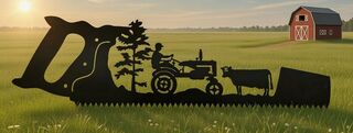 Tractor Cow Farm Hand saw